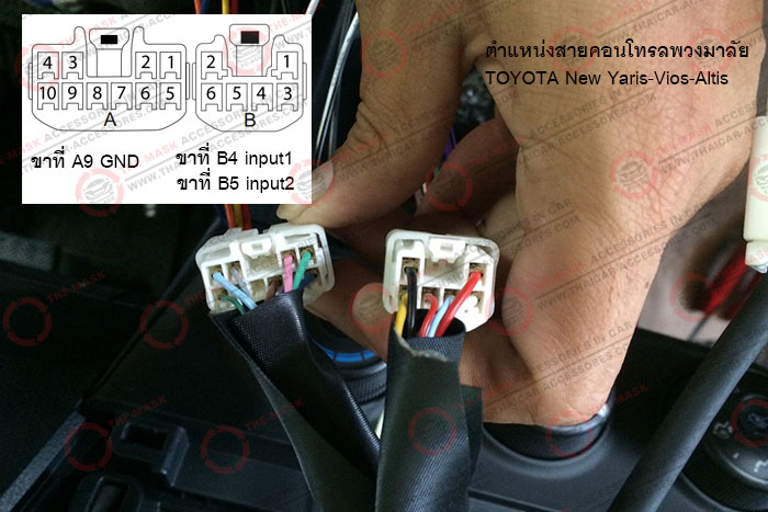 ตำแหน่งสายคอนโทรลพวงมาลัย