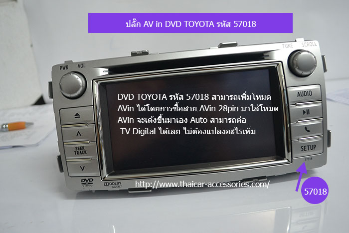 ปลั๊ก AV in DVD TOYOTA รหัส 57018