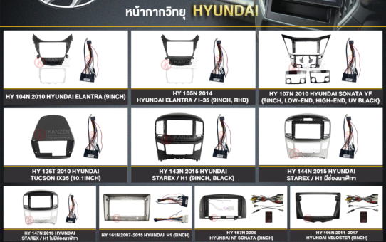 หน้ากากวิทยุ เปลี่ยนหน้ากากวิทยุ อะไหล่วิทยุรถยนต์ HYUNDAI